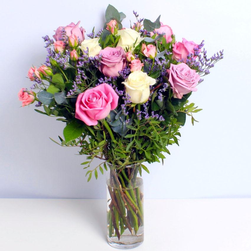 Mixed Rose Handtied