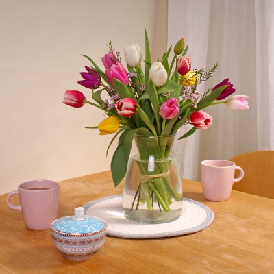 Mixed Tulip Vase