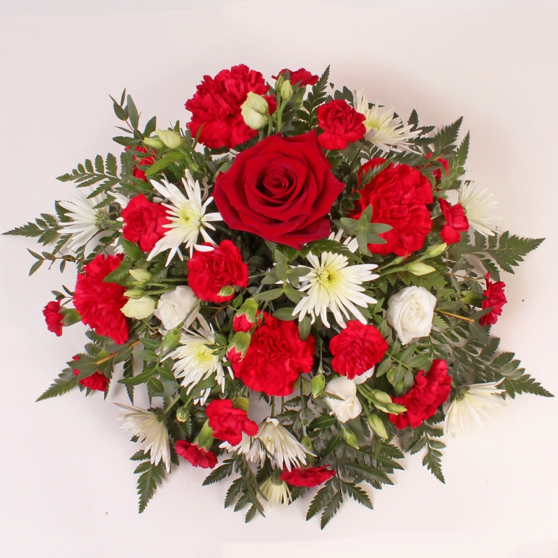 Red and White Posy
