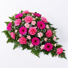 Carnation and Germini Teardrop Spray   Pink *