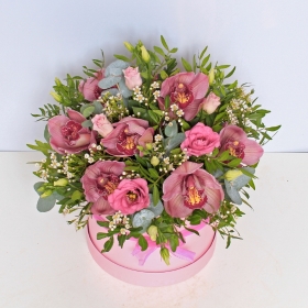 Orchid Hat Box