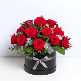 Luxury Red Rose Hatbox