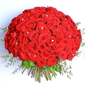 Unforgettable 100 Red Rose Handtied