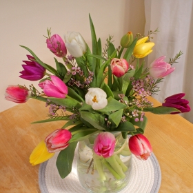Mixed Tulip Vase